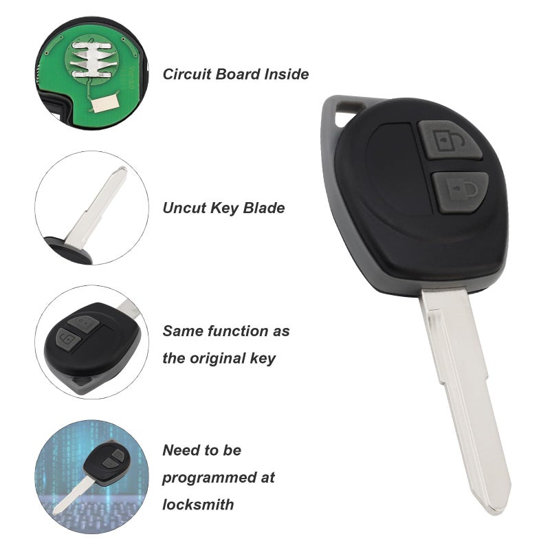 ePathChina 2 Buttons Keyless Uncut Flip Remote Key Fob with ID46 Chip for Suzuki Swift SX4 Alto JIMNY Vitara IGNIS Splash 2007-2013 433MHz - Image 4